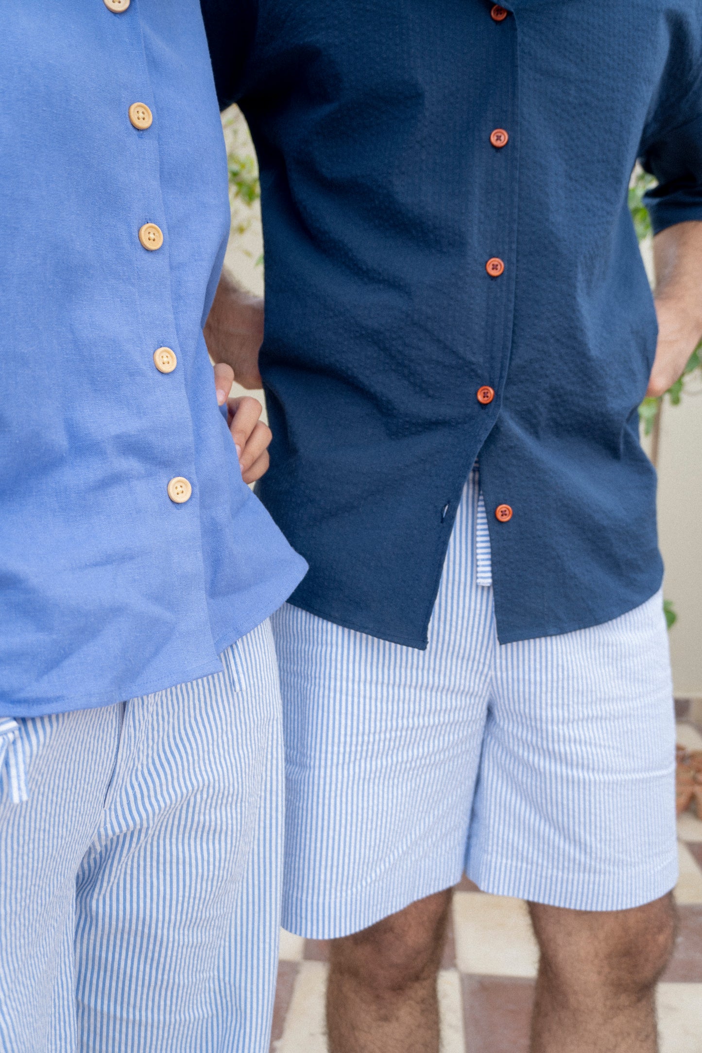 Seersucker Relaxed Shorts