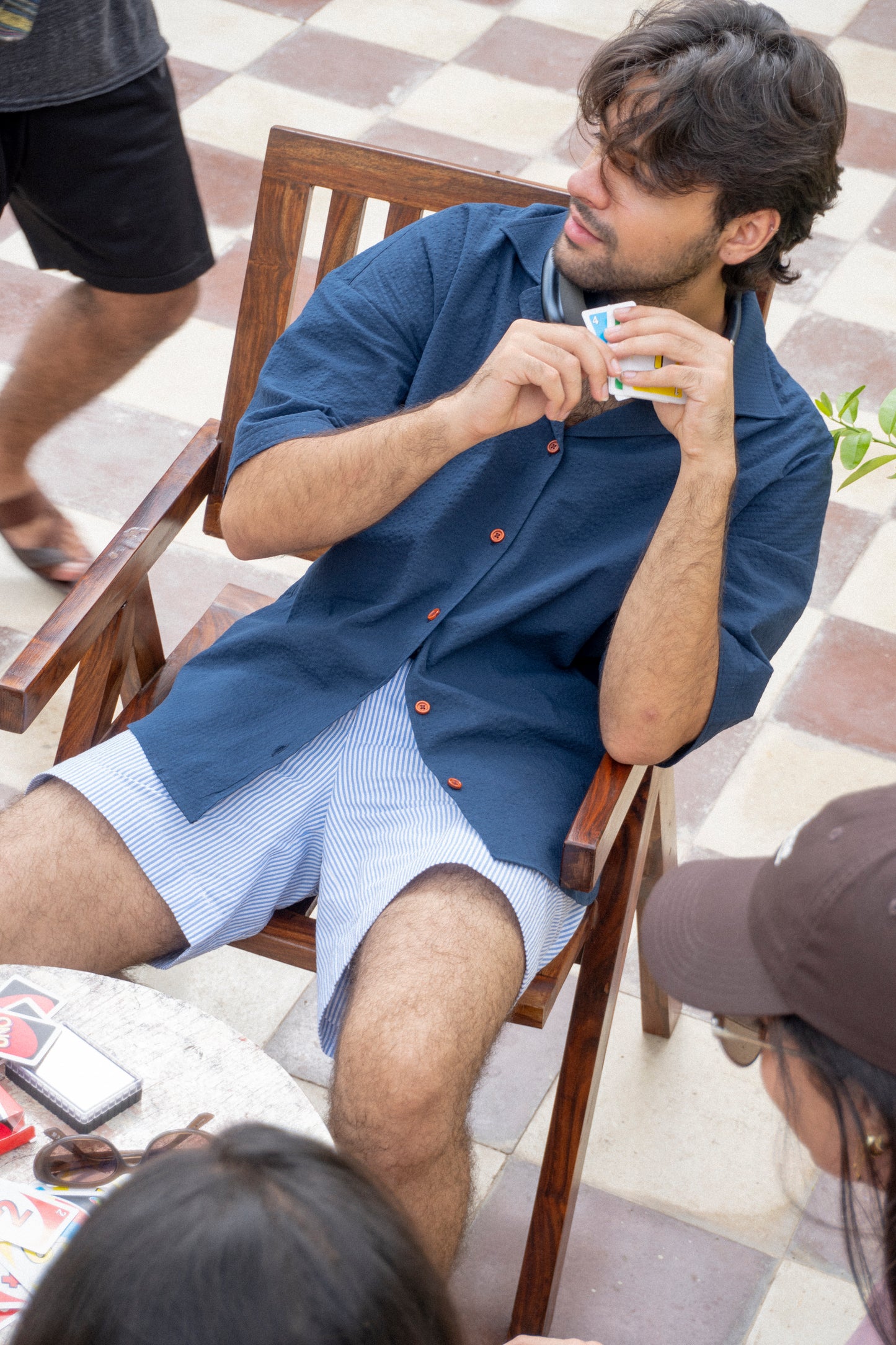 Seersucker Relaxed Shorts