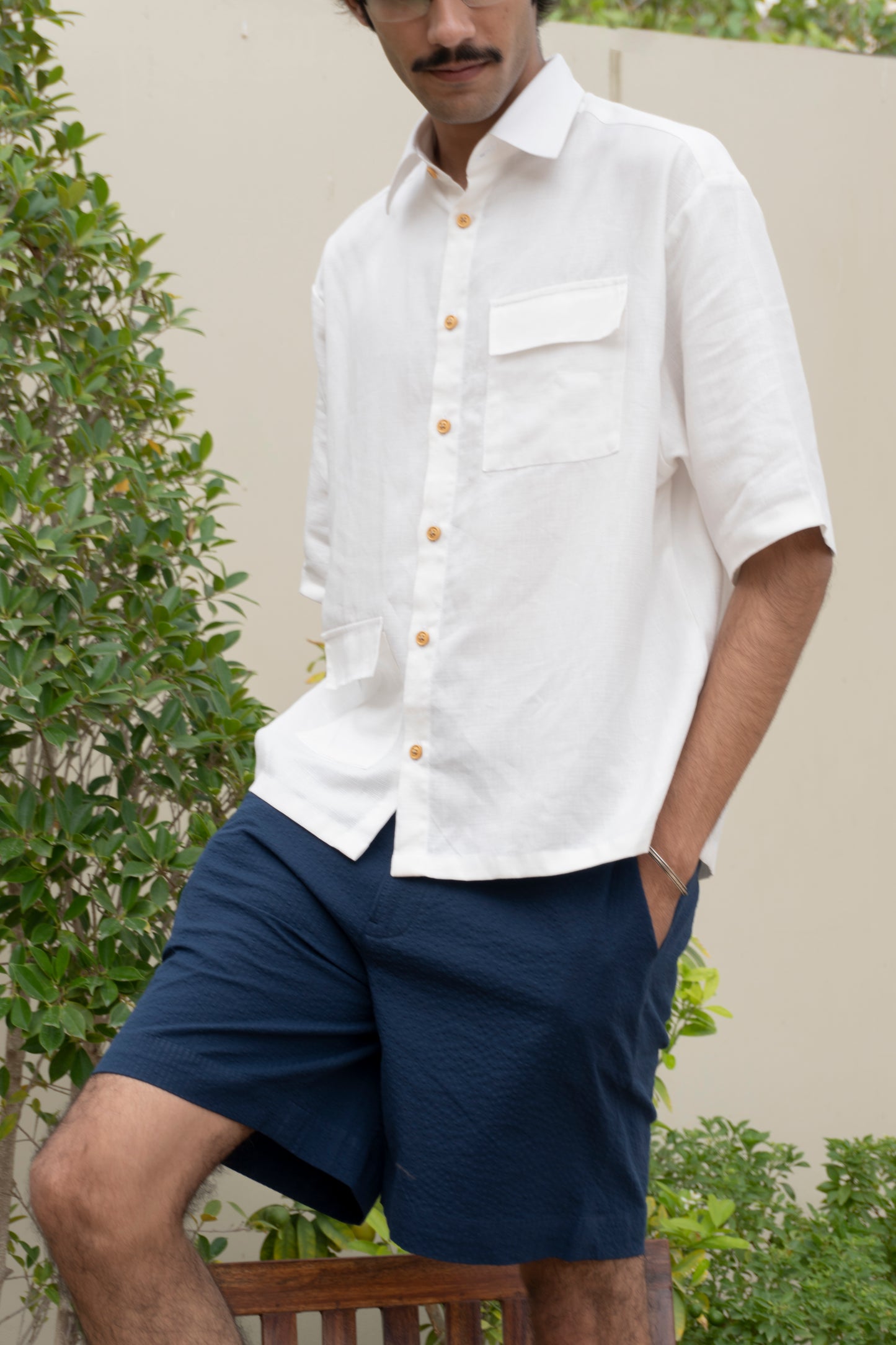 Seersucker Relaxed Shorts