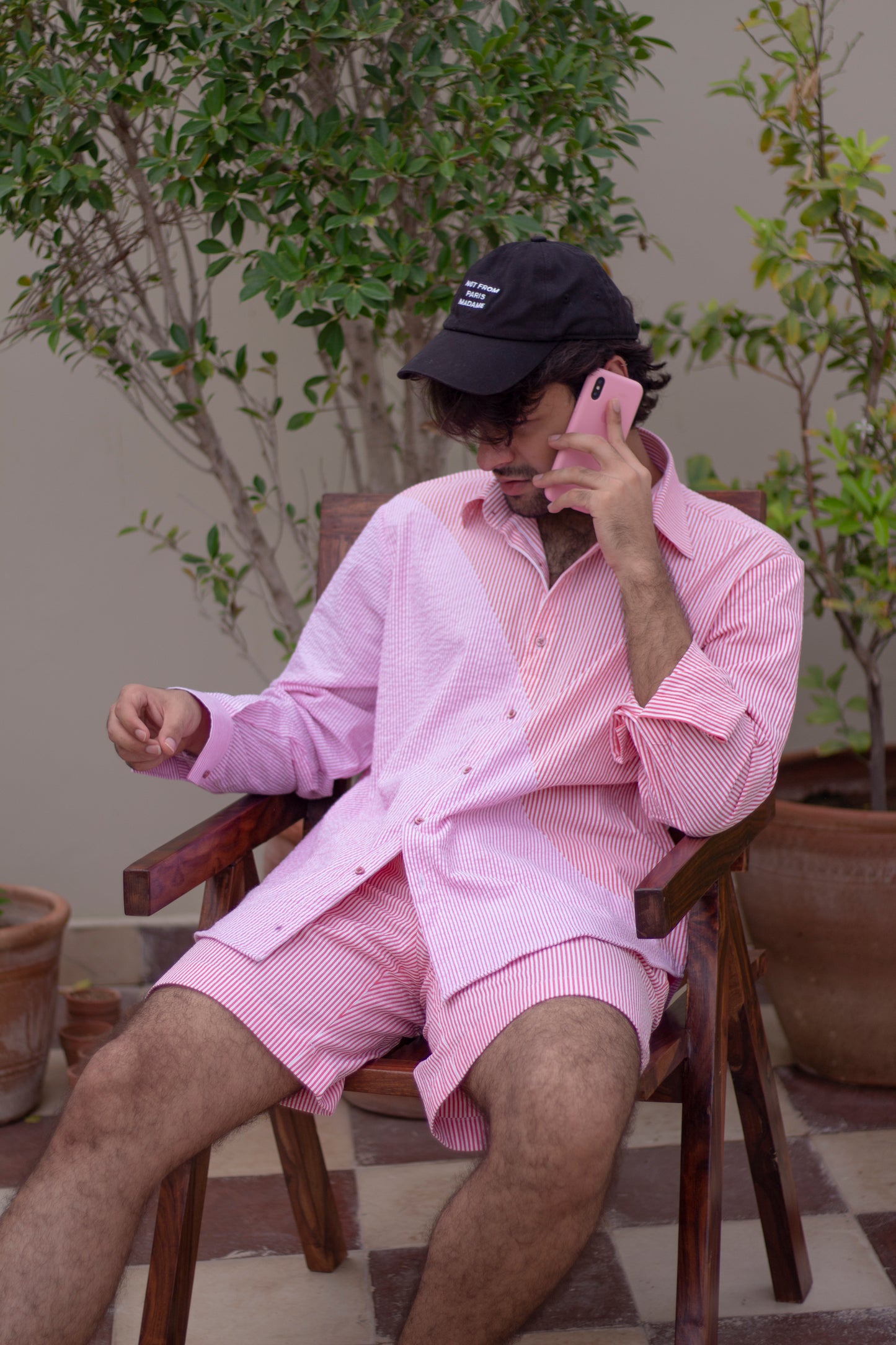 Seersucker Relaxed Shorts