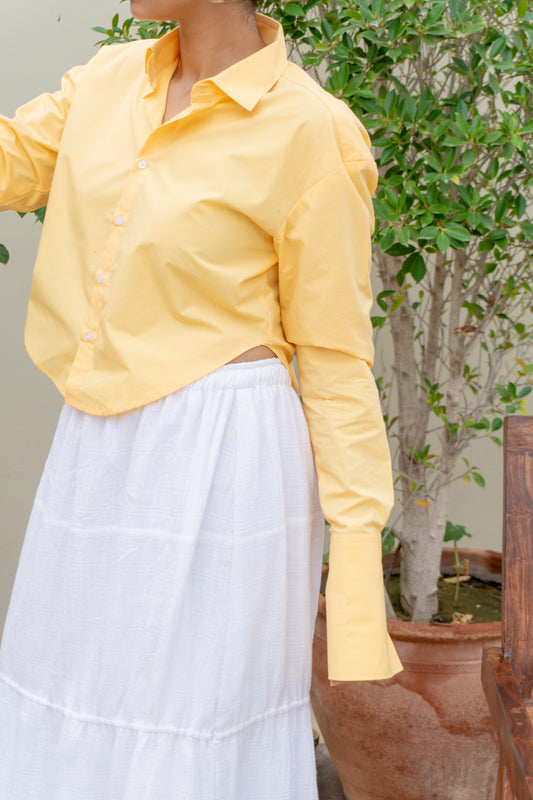 Citrine Round-Cropped Shirt
