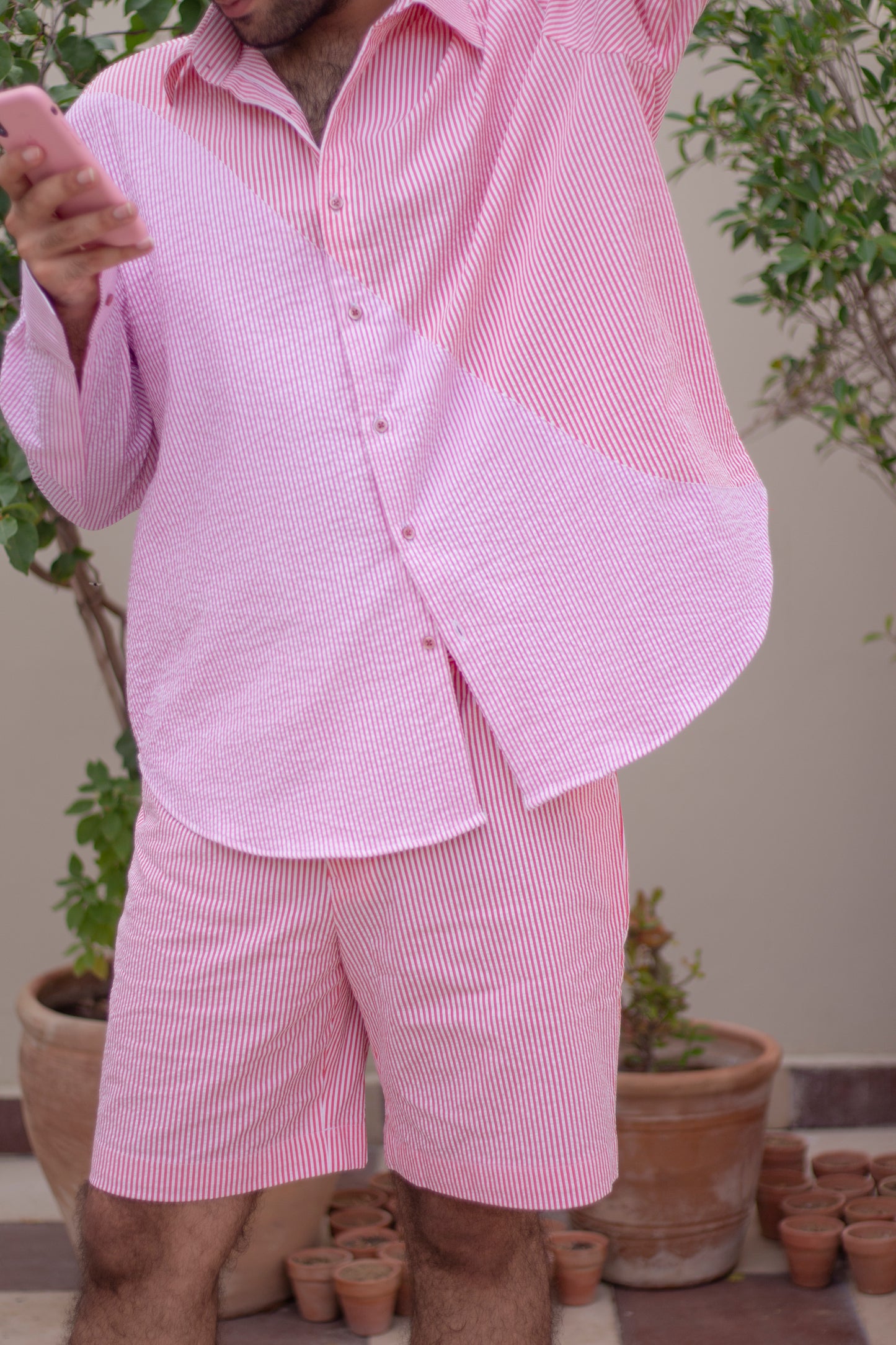 Seersucker Relaxed Shorts