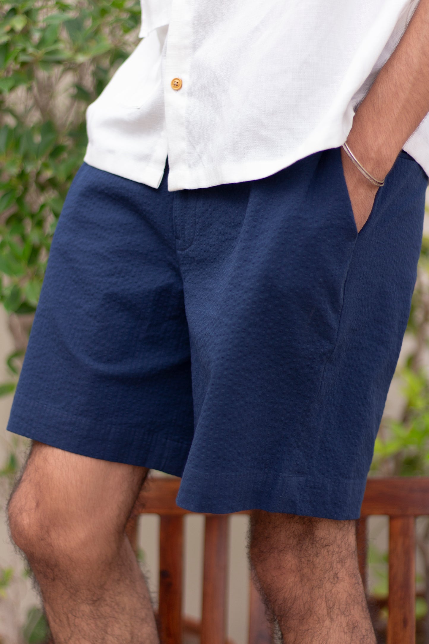 Seersucker Relaxed Shorts