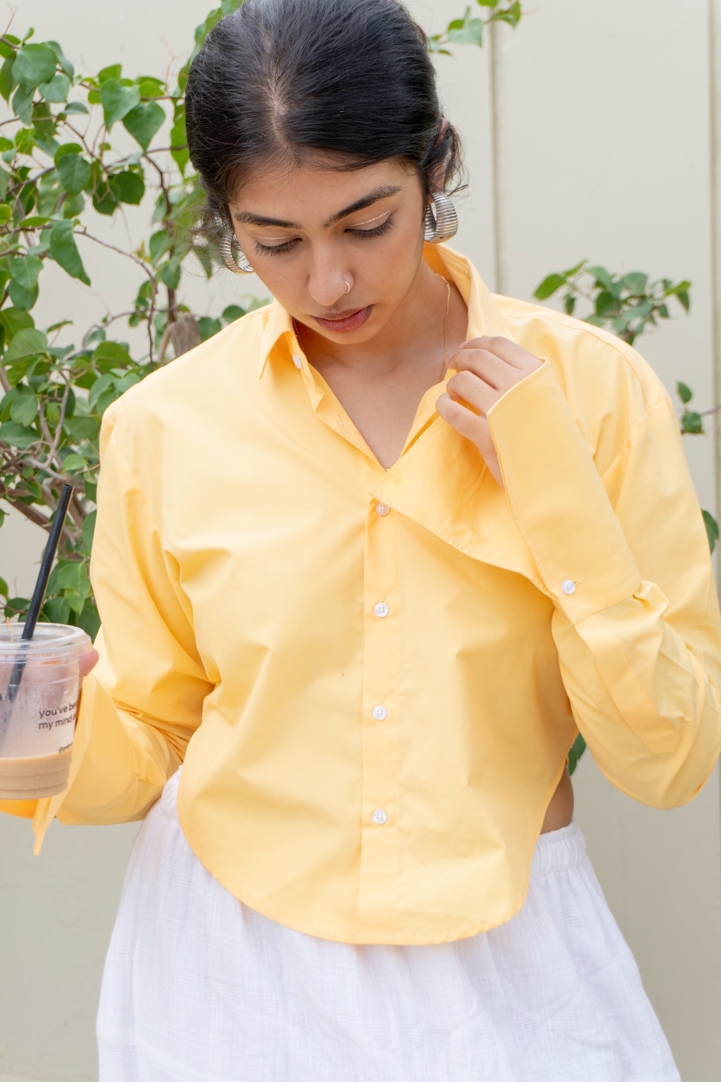 Citrine Round-Cropped Shirt