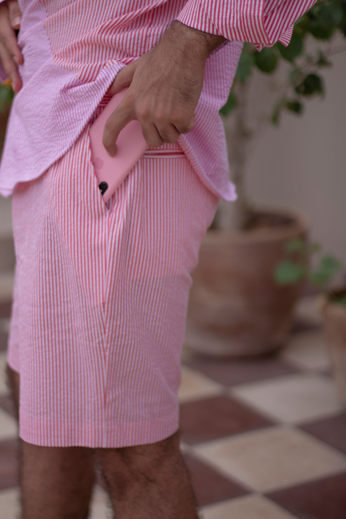 Seersucker Relaxed Shorts