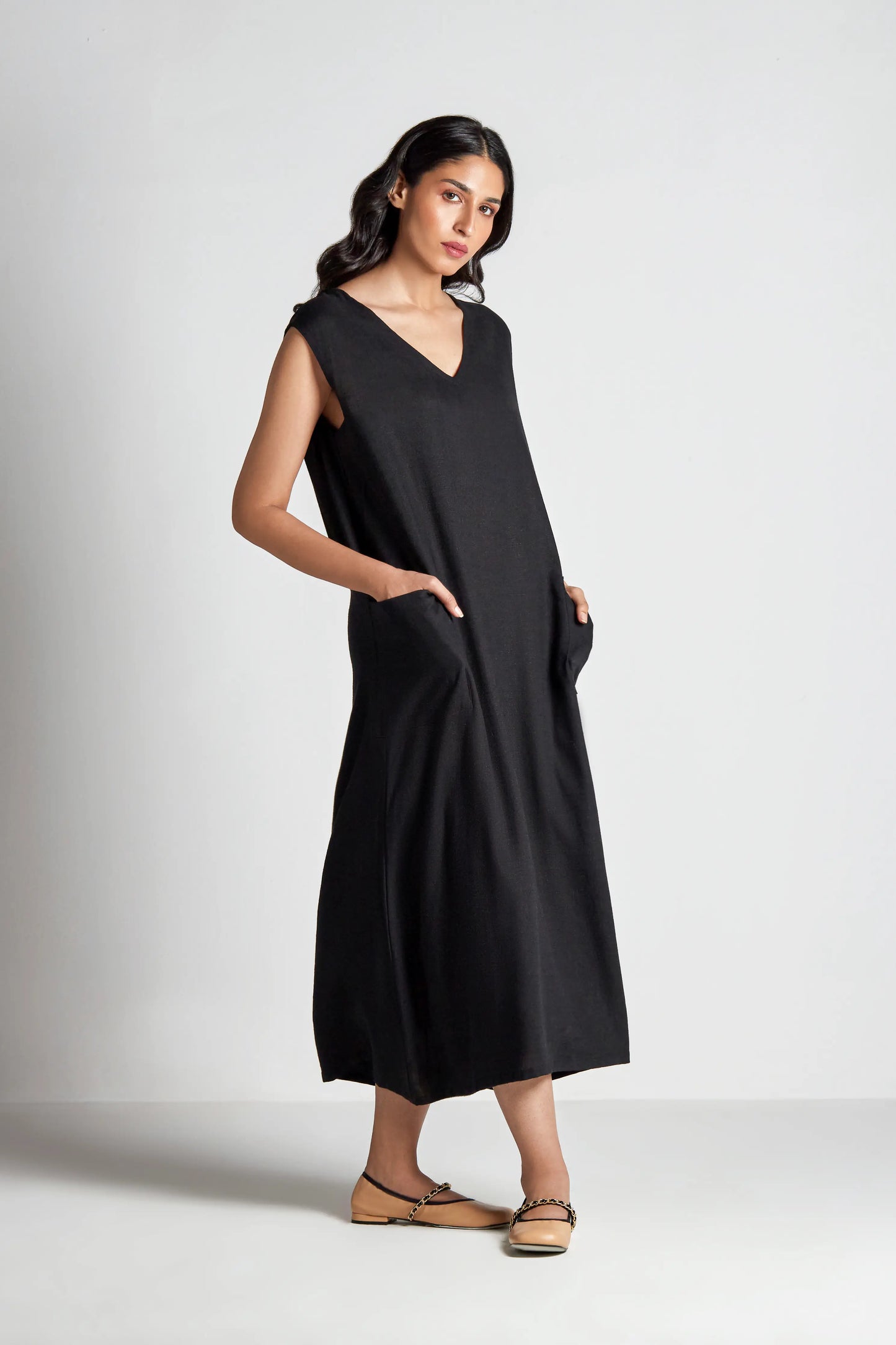 Soot A-Line Dress