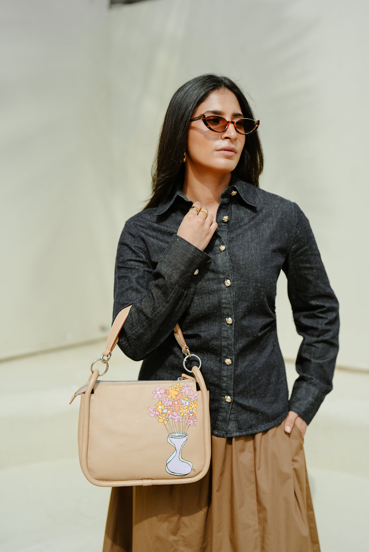 Mk Edition: Taupe Luna Hobo Bag