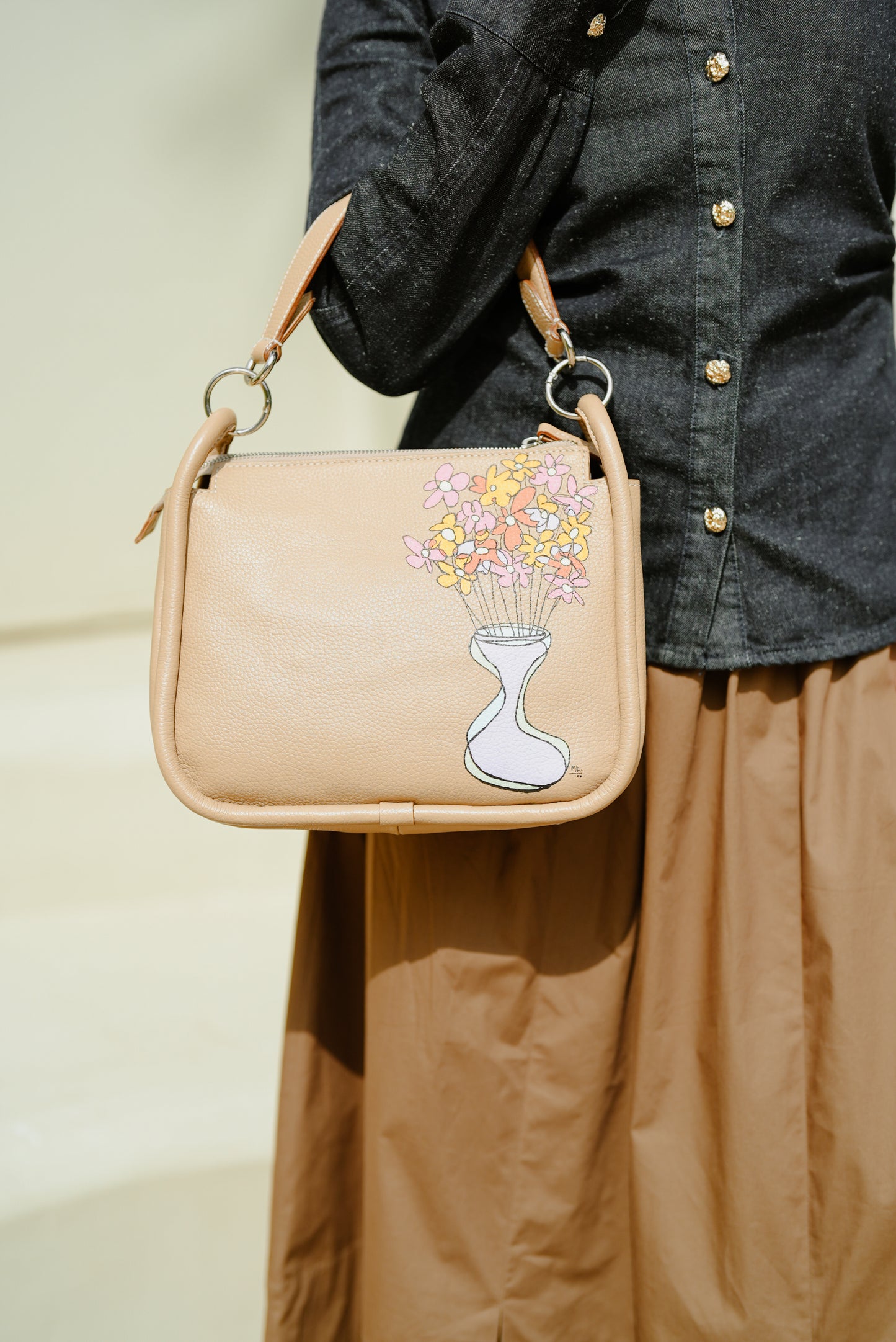 Mk Edition: Taupe Luna Hobo Bag