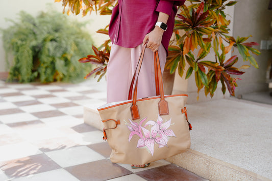 Mk Edition: Taupe Odyssey Tote Bag 46