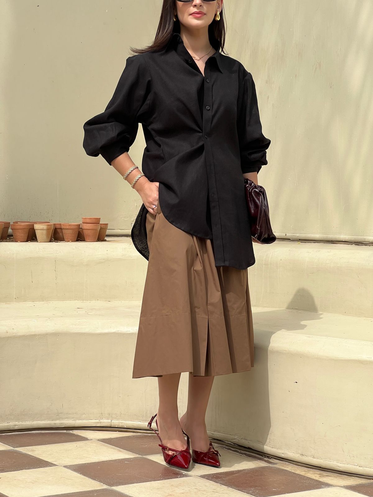 Soot Cross Button Shirt