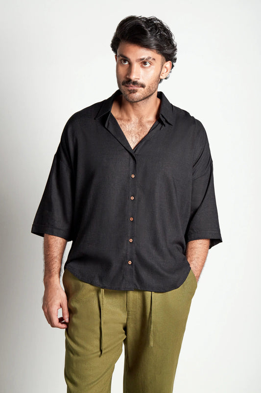 Soot Back Split Shirt - inclusiviteeapparel.com