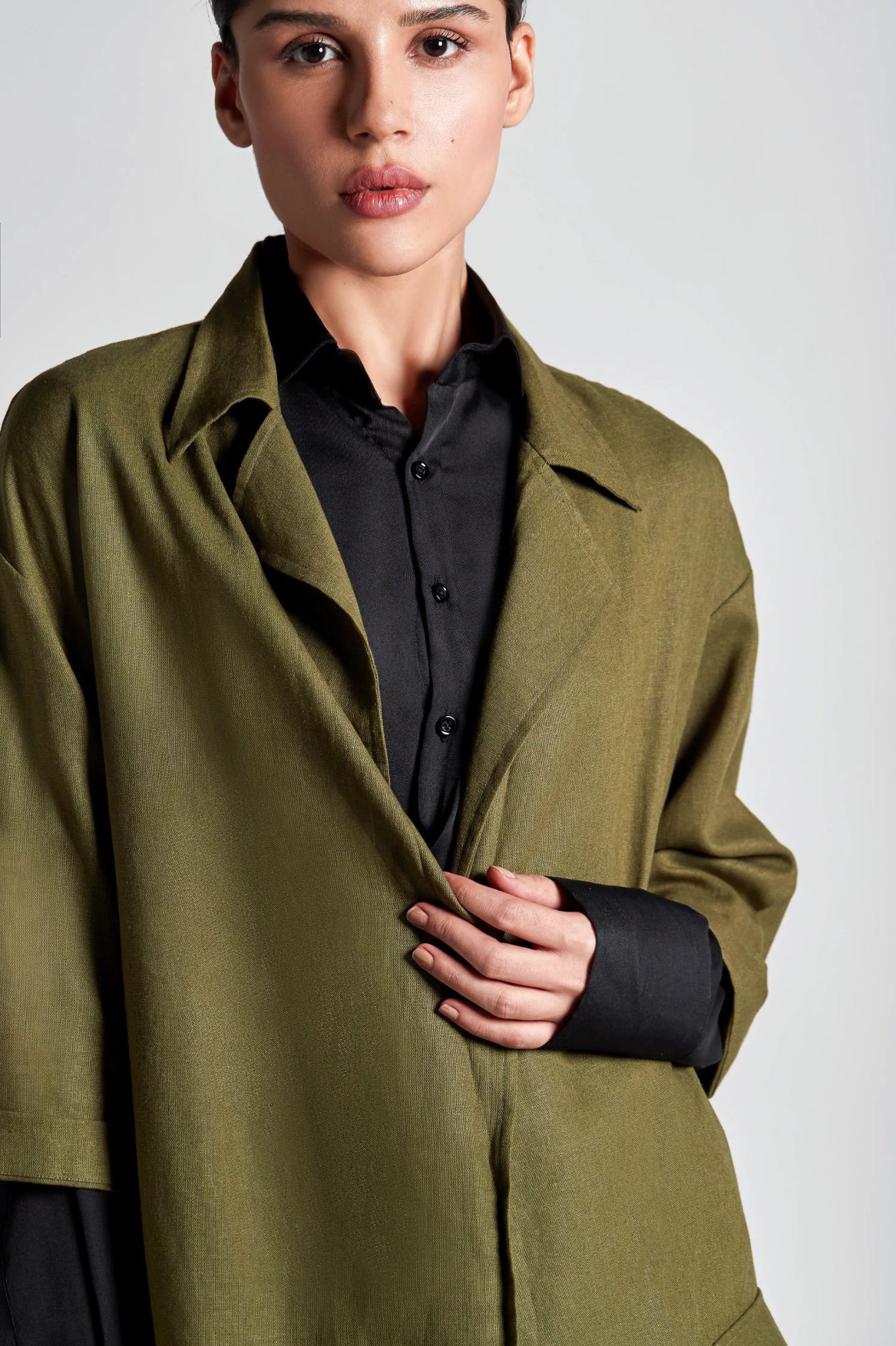 Spinach Wrap Shirt - inclusiviteeapparel.com