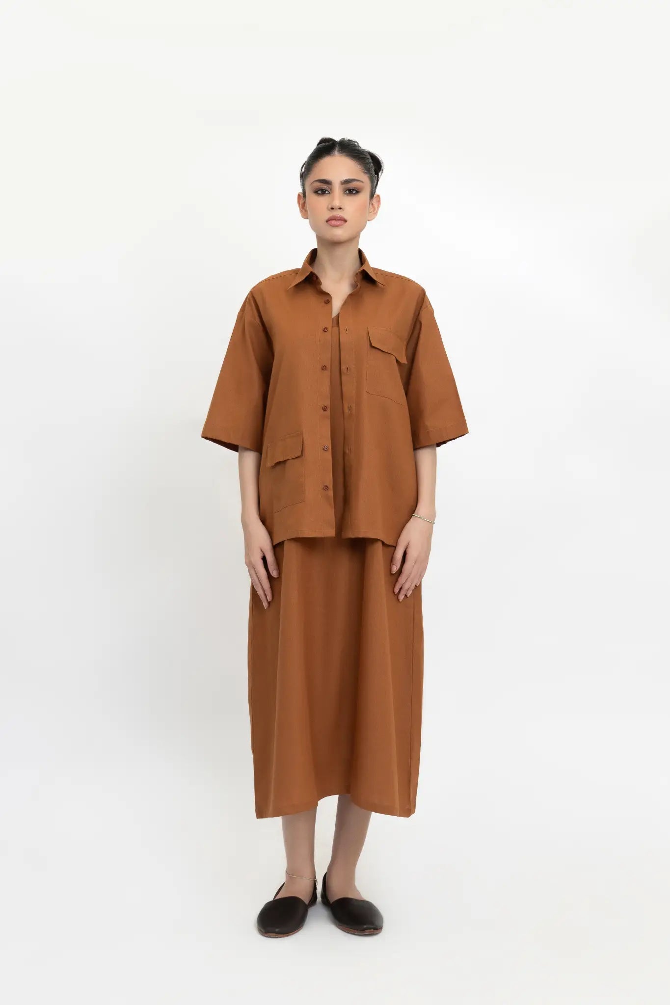 Terracotta A - Line Dress - inclusiviteeapparel.com